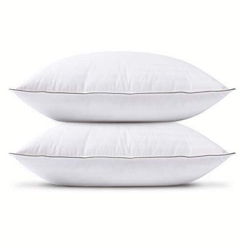 L LOVSOUL Goose Down Pillow,White Down Feather Pillow Queen Size